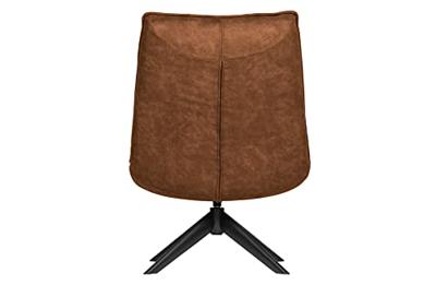 WOOOD Draaifauteuil 'Jouke' PU leder, kleur Cognac - thumbnail