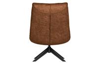 WOOOD Draaifauteuil 'Jouke' PU leder, kleur Cognac - thumbnail
