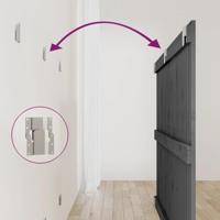 Wandhoofdbord 147x3x90 cm massief grenenhout grijs - thumbnail