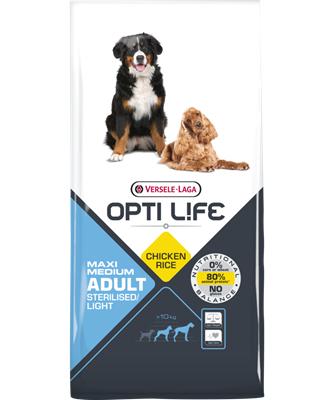 Opti Life Adult Sterilised Light Medium/Maxi hondenvoer 12,5 kg