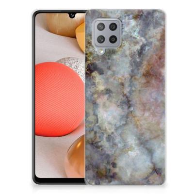 Samsung Galaxy A42 | TPU | Siliconen hoesje | Marmer Grijs