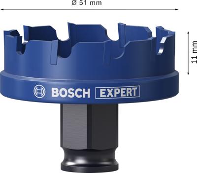 Bosch Accessories EXPERT Sheet Metal 2608900500 Gatenzaag 1 stuks 51 mm 1 stuk(s) Bosch Accessories EXPERT Sheet Metal 2608900500 Gatenzaag 1 stuks 51 mm 1 stuk(s)