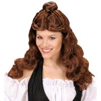 Pruik Western Belle bruin - thumbnail