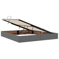 Opbergbed met LED met matras Donkergrijs 160 x 200 cm Polyester - thumbnail