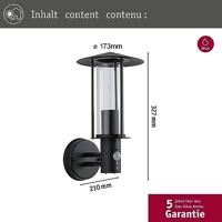 Paulmann 94396 Wandlamp E27 Donkergrijs - thumbnail
