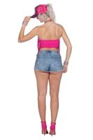 Festival top franjes kort pink - thumbnail