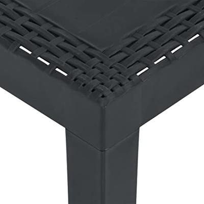 3-delige Loungeset met kussens kunststof grijs 3-delige Loungeset met kussens kunststof grijs