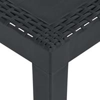 3-delige Loungeset met kussens kunststof grijs - thumbnail