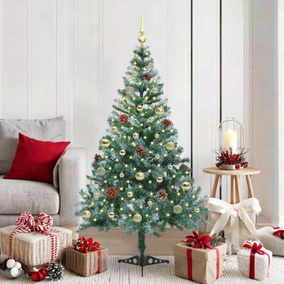 VidaXL Kunstkerstboom met 150 led groen 150 cm pvc en staal