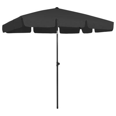 Strandparasol 200x125 cm zwart