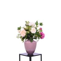 Handgebonden Kunstboeket Emma Vienna Roze/Wit - thumbnail