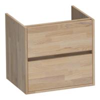 Brauer Adore - Onderkast - 60 cm - met 2 Softclose Lades Greeploos en 1 Sifon Uitsparing - Vingerlas Eiken Grijs - thumbnail
