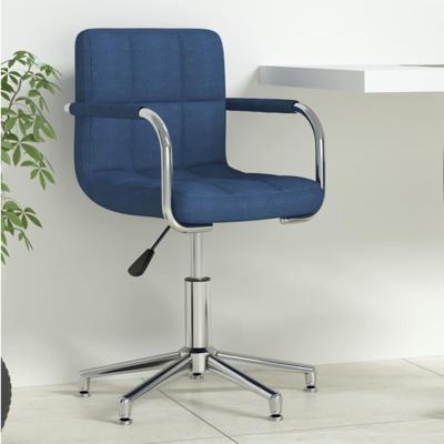Kantoorstoel draaibaar stof blauw