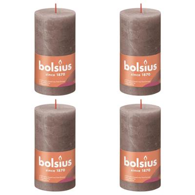 Bolsius rustiek stompkaars 130/68 rustic taupe a4