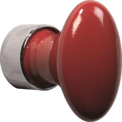 Meubelkn.pors.Ovaal 33mm MGN/vermillioen