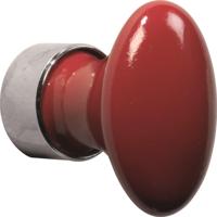 Meubelkn.pors.Ovaal 33mm MGN/vermillioen - thumbnail