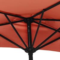 Balkonparasol half met aluminium paal 270x135x245 cm terracotta - thumbnail