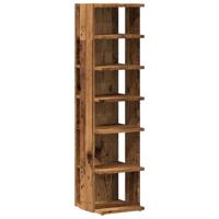 VidaXL Schoenenkast 28x27x102 cm bewerkt hout oud houtkleurig - thumbnail