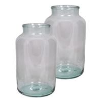 Floran Vaas - melkbus vorm - transparant - glas - smalle hals - H44 cm - thumbnail