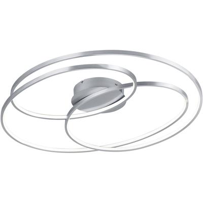 LED Plafondlamp - Trion Gilo - 50W - Warm Wit 3000K - Dimbaar - Rond - Mat Nikkel - Aluminium