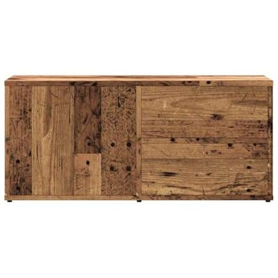 Tv-meubel 80x34x35,5 cm bewerkt hout oud houtkleurig