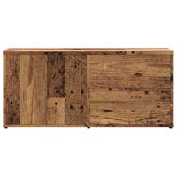 Tv-meubel 80x34x35,5 cm bewerkt hout oud houtkleurig - thumbnail