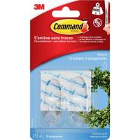 Command decohaak, medium, draagvermogen 900 gram, transparant, blister van 2 stuks - thumbnail