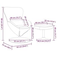 Hangstoel met voetensteun fluweel zwart - thumbnail