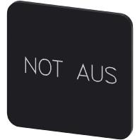 Siemens 3SU1900-0AF16-0AS0 3SU19000AF160AS0 Vierkant (b x h) 22 mm x 22 mm NOT-AUS Zwart, Wit 10 stuk(s)