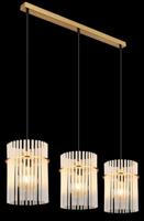 Globo Zwarte hanglampGorley gekleurd glas 3-lichts - 15698-3HMM - thumbnail