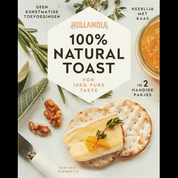 Hollandia 100% Natural Toast 100 g bij Jumbo