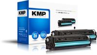 KMP Toner vervangt HP 125A, CB540A Compatibel 2-pack Zwart 2200 bladzijden H-T113D 1216,0021 - thumbnail