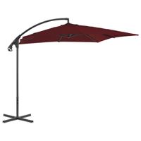 VidaXL Zweefparasol met stalen paal 250x250 cm wijnrood - thumbnail