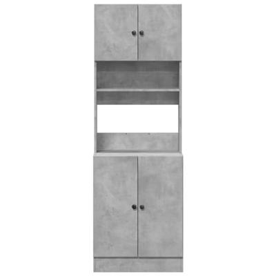 Keukenkast 60x50x180 cm bewerkt hout betongrijs