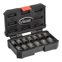 Vigor V5550S Kracht-dopsleutelinzetset 1/2 (12.5 mm) 13-delig - thumbnail