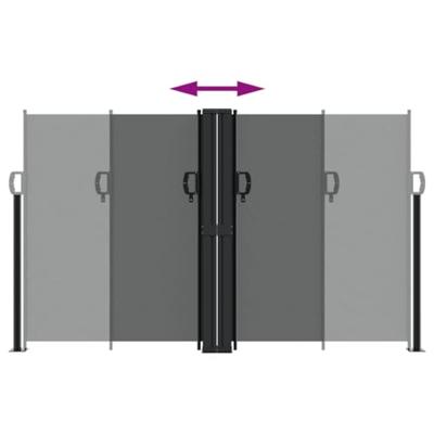 VidaXL Windscherm uittrekbaar 140x1200 cm antracietkleurig