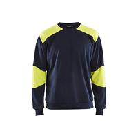 Blåkläder FR Sweatshirt 34581760 | Marine/High-Vis Geel | Maat 4XL - 7330509664018 - thumbnail