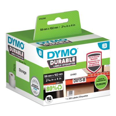 DYMO Rol met etiketten 102 x 59 mm Polypropyleen folie Wit 300 stuk(s) Permanent hechtend 2112290 Universele etiketten, Adresetiketten DYMO Rol met etiketten 102 x 59 mm Polypropyleen folie Wit 300 stuk(s) Permanent hechtend 2112290 Universele etiketten, Adresetiketten