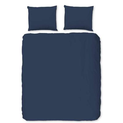 HIP Dekbedovertrek "uni dessin" - Blauw - (200x200/220 cm) - Katoen Satijn