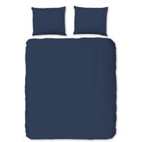 HIP Dekbedovertrek "uni dessin" - Blauw - (240x200/220 cm) - Katoen Satijn - thumbnail