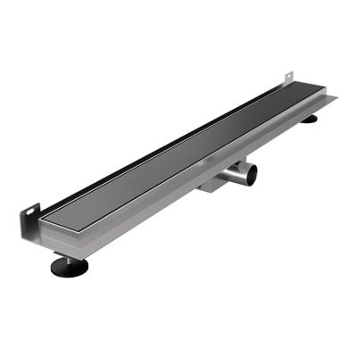 Douchegoot met flens voor wandmontage - 7 x 80 gunmetal geborsteld PVD