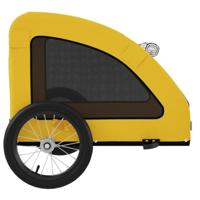 Hondenfietstrailer oxford stof en ijzer geel - thumbnail