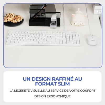 Bedrade toetsenbord- en muisset - 15 multimediasneltoetsen - BLUESTORK - Media Office - PACK-MEDIA-OFFW/FR - AZERTY