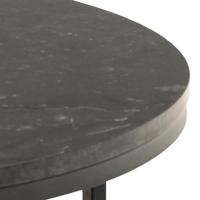 Bendt Ronde Salontafel 'Flemming' 80cm Marmerlook , kleur zwart - thumbnail