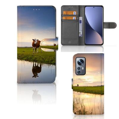 Xiaomi 12 | 12X | Telefoonhoesje | Met pasjeshouder | Koe Xiaomi 12 | 12X | Telefoonhoesje | Met pasjeshouder | Koe