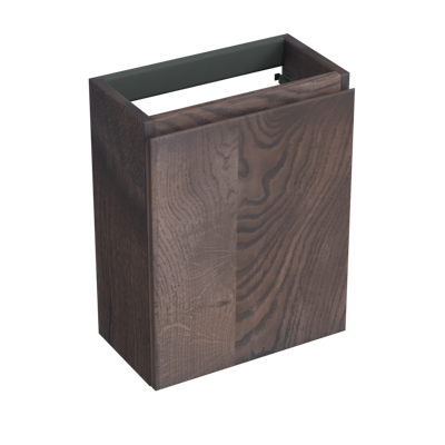 Fonteinkast Forzalaqua Siena 39.5x21.5x50 Cm 1 Deur Links Eiken Charcoal