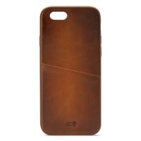 Senza Desire Leather Cover with Card Slot Apple iPhone 6/6S Burned Cognac - thumbnail