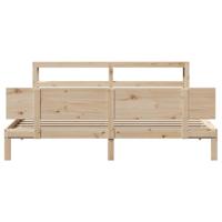 Bedframe met hoofdbord massief grenenhout 200x200 cm - thumbnail