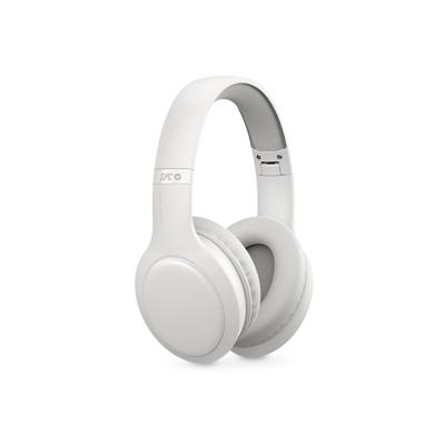 SPC Heron Studio Bluetooth-hoofdtelefoon, over-ear met 30 uur batterijduur, twee gelijktijdige verbindingen, geïntegreerde microfoon, AUX-in-ingang en opvouwbaar, kleur wit