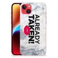 iPhone 14 Plus | Siliconen hoesje | met naam Already Taken White - thumbnail